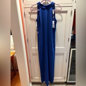 Lilly Pulitzer Cobalt Blue Sleeveless High-Neck Maxi Dress